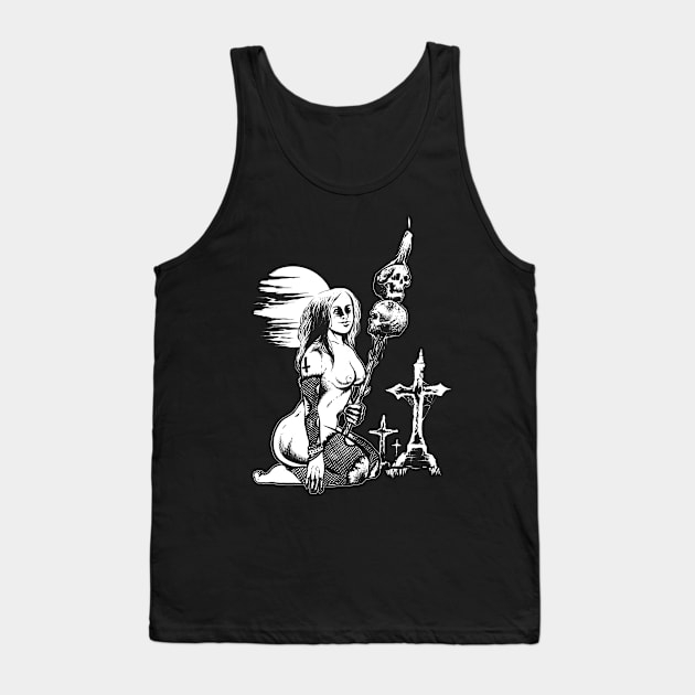 Graveyard Pinup Tank Top by wildsidecomix